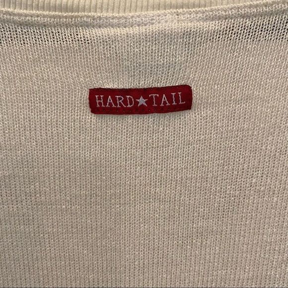 Hard Tail women’s v neck long sleeve sweater Cream.Size XS - Picture 5 of 8